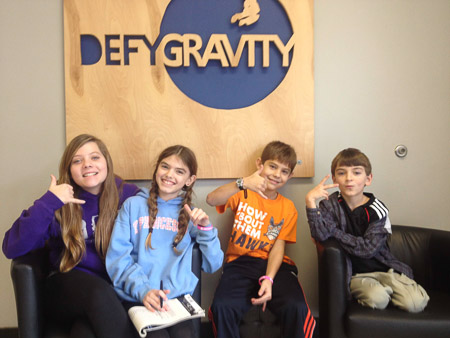 Jonah's 8th birthday party at Defy Gravity