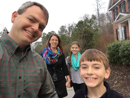 warm walk to church 