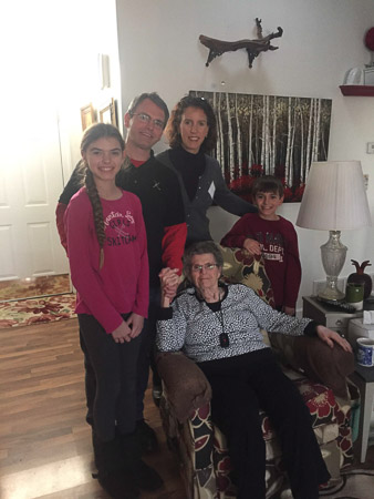 Visit with Great Grandma Norrie and Aunt Susie