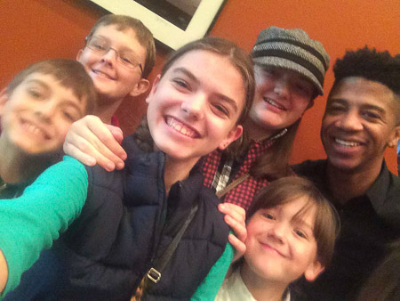Buku brunch with the cousins and awesome waiter for Jonah's 10th b-day 
