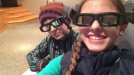 3D Tiny Giants movie at the Science Museum for Jonah's birthday