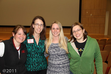 Jen, Sarah, Michelle, Carolyn at the end of SpeedCon