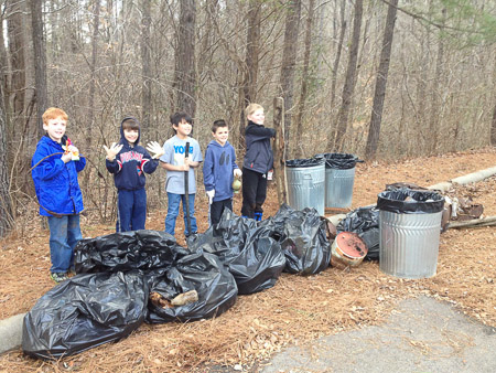 Y Guides clean up at Jordan Lake