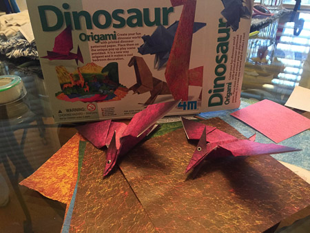 origami with Andrew and Jonah