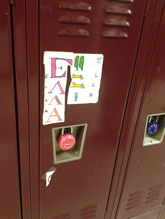 Ella's locker at Martin