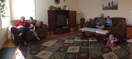 Grandma and Grandpa visiting