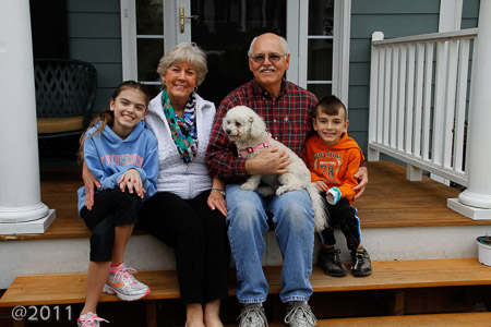 Grandpa Warren and Grandma Connie with the kids
