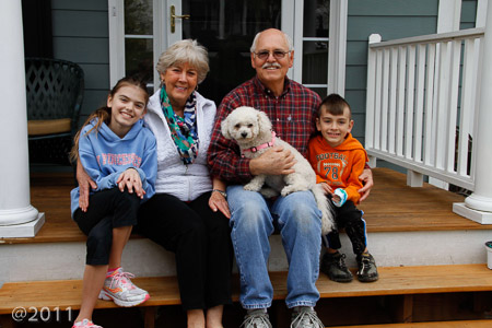 Grandpa Warren and Grandma Connie with the kids