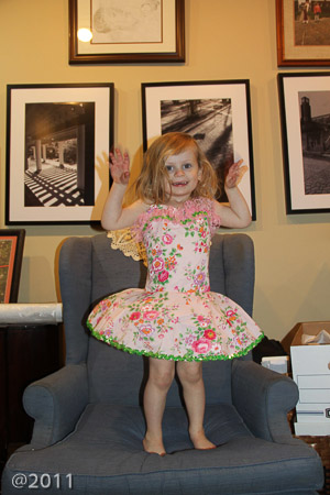 Penny at Linden Street in Katie's old ballet costume