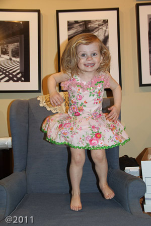 Penny at Linden Street in Katie's old ballet costume