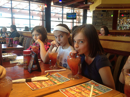 Jeremiah's birthday - Red Robin and street hockey 