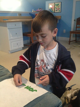 making his First Communion Banner
