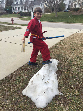 Jaba the Snow Hut is almost all melted 