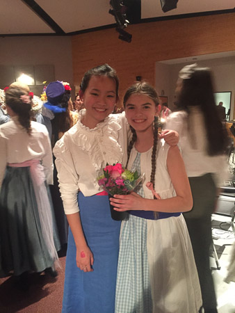 Ella and Olivia after Music Man 