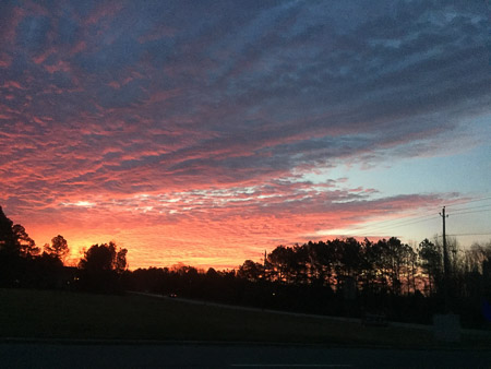 sunrise on the way to work 