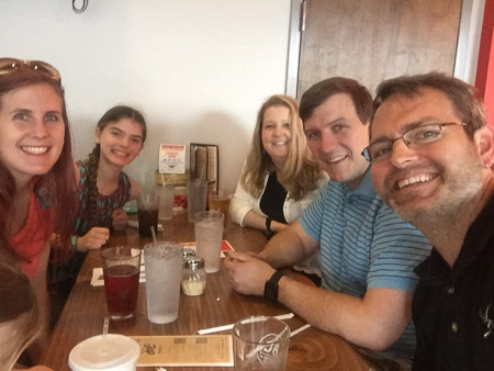 Lunch with Downtown Andrew, Katie and the kids, Joe and Julie.