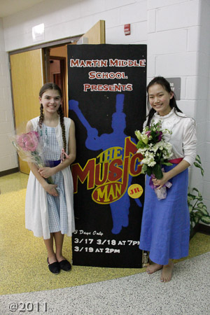 Ella and Olivia after Music Man 