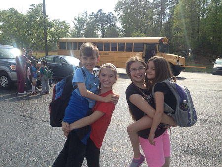 Bus Stop Siblings