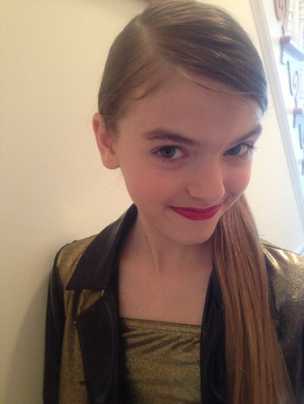 Recital hair and makeup for pictures