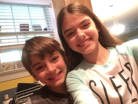 sibling selfie
