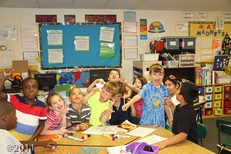 Jonah's 2nd grade class with Ms. Milantoni