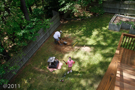 Good bye swing set, Hello Fire Pit