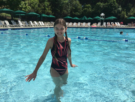 First day of pool season--brrrrrrr!