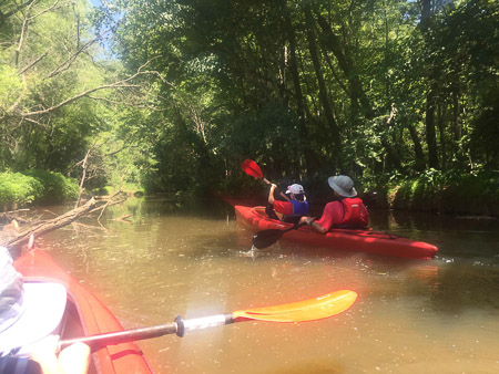 Kayaking on Lake Raleigh