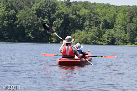 Kayaking on Lake Raleigh