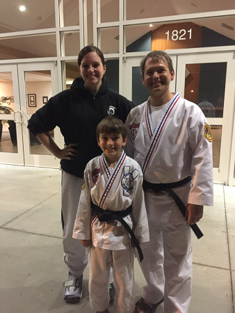 with Ms Austin after black belt testing