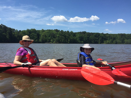 Mother's Day paddle on Lake Raleigh