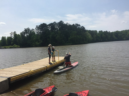 maiden voyage of the paddle board