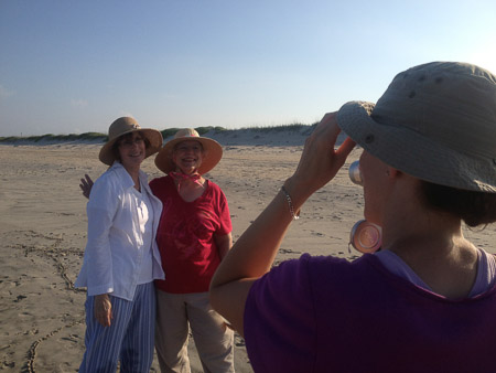 Sarah taking pictures of Kay and Sheilah
