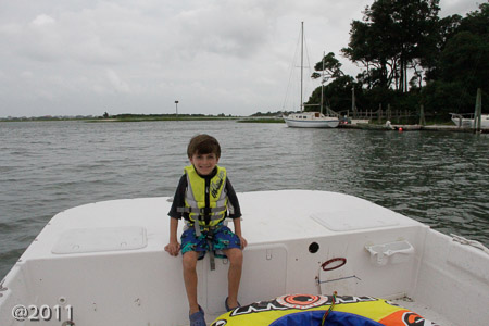 I'm on a boat.