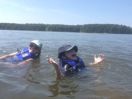 Father's Day kayak paddle at Jordan Lake