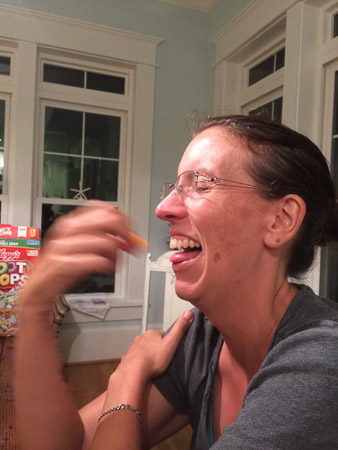 trying a cheese ball