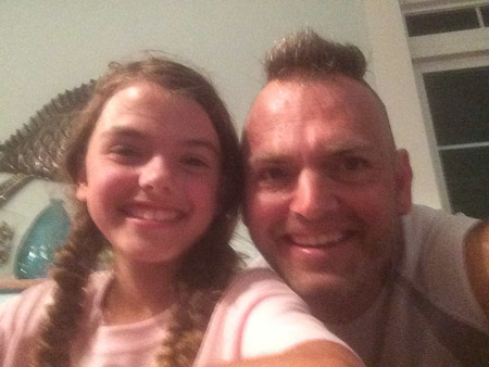 Ella's 12th birthday celebration starting with 2 mile run at midnight