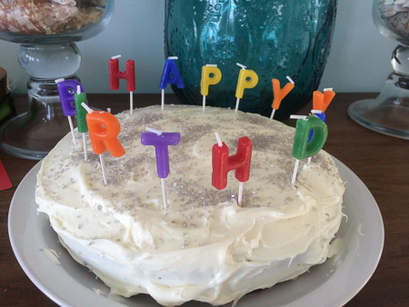 Ella's 12th birthday celebration starting with 2 mile run at midnight