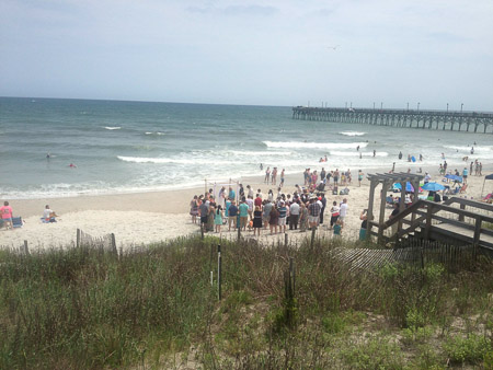 Watched a beach wedding during our lunch