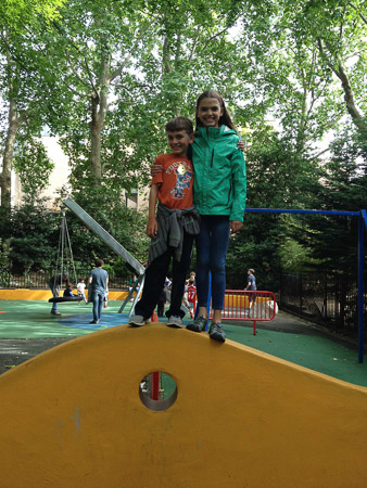 Paddington Park--First night for the kids in London