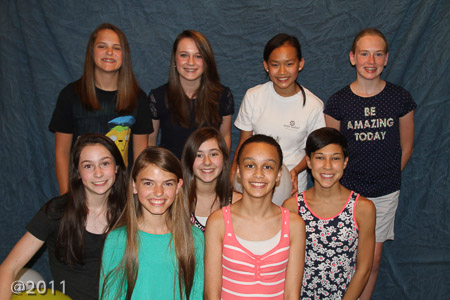 Ania, Lauren, Olivia, Kaitlyn, Joelle, Ella, Chloe, Adele, Luanna
