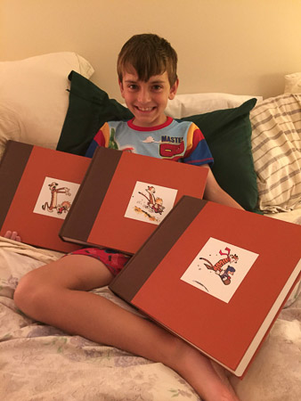 We read ALL three volumes of the complete Calvin & Hobbes collection