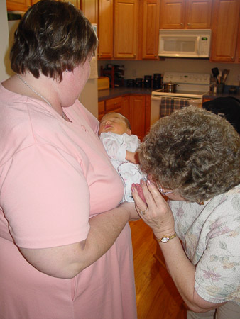 She is kissing her feet