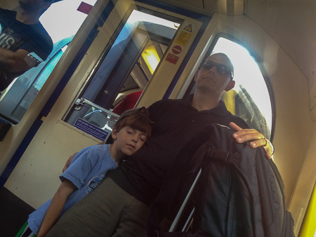 Sleeping on the tube