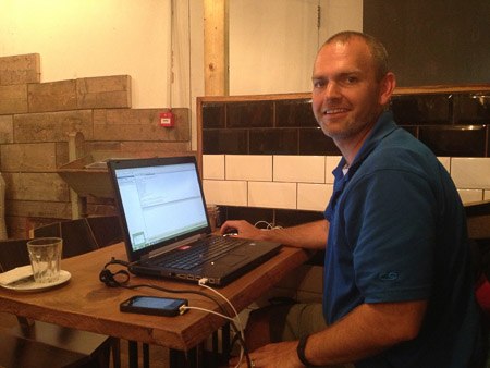 Working from Fox and Ginger Coffee Shop