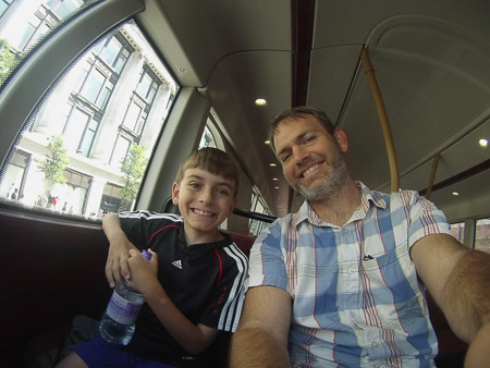 Guys day in London--on the way to Battersea Park