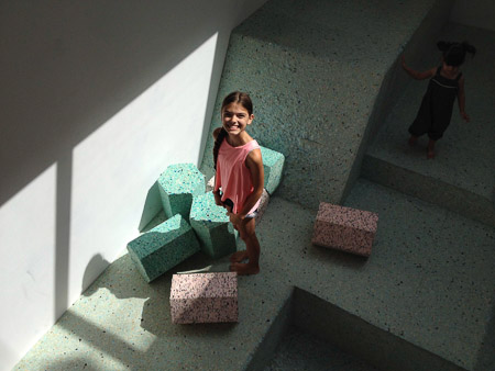 Brutalist Playground--the kiddos favorite place to hang out