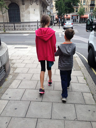 walking the streets of London