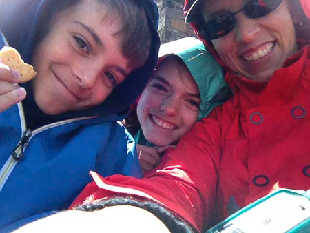 Edinburgh Castle--it was WINDY!