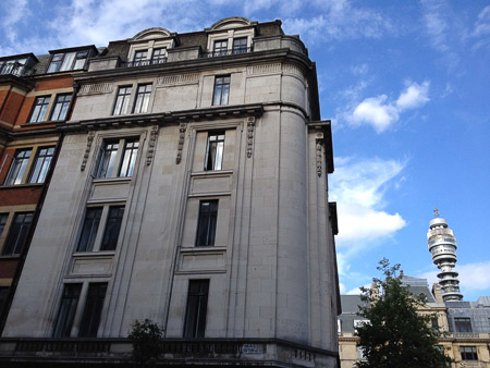 Hampden House--that's our flat on the top floor front corner